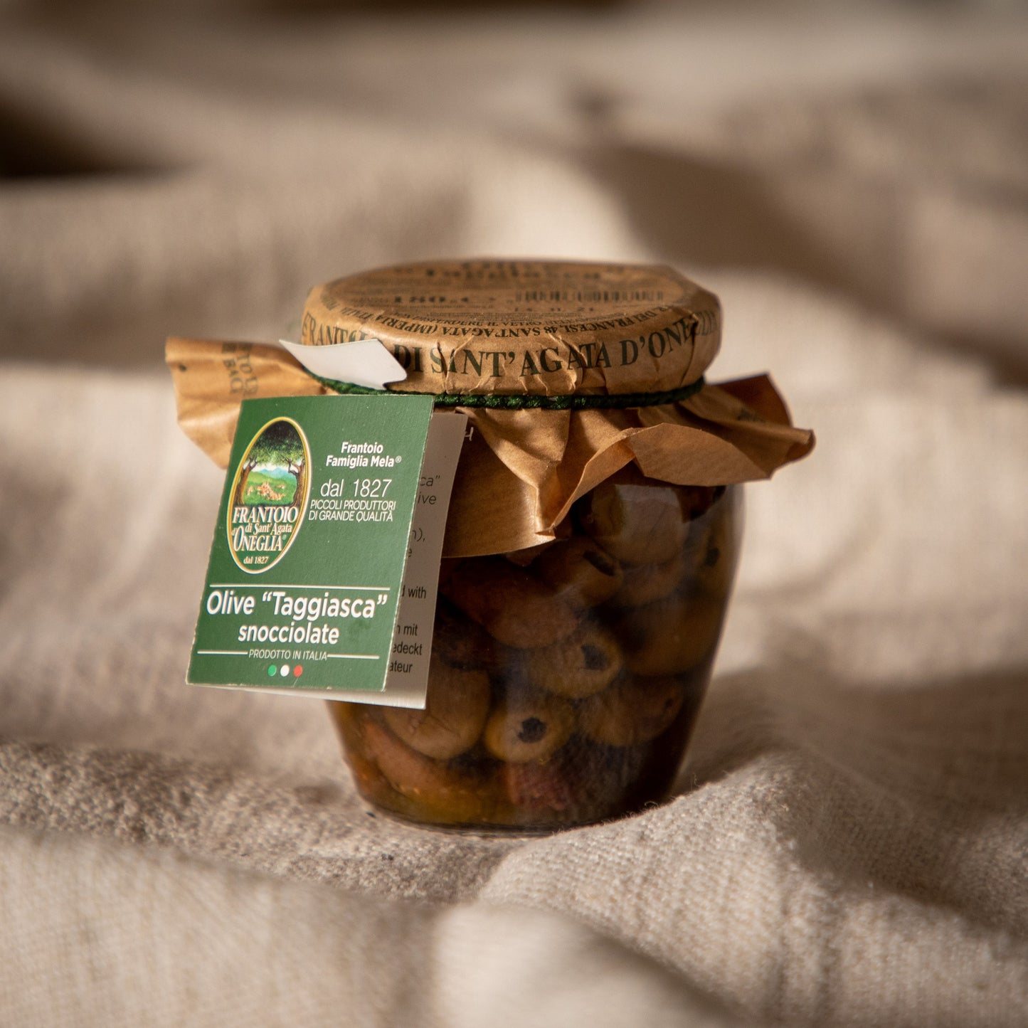 OLIVE "TAGGIASCA" SNOCCIOLATE 90GR - FRANTOIO DI SANT'AGATA D'ONEGLIA - Formaggidieros